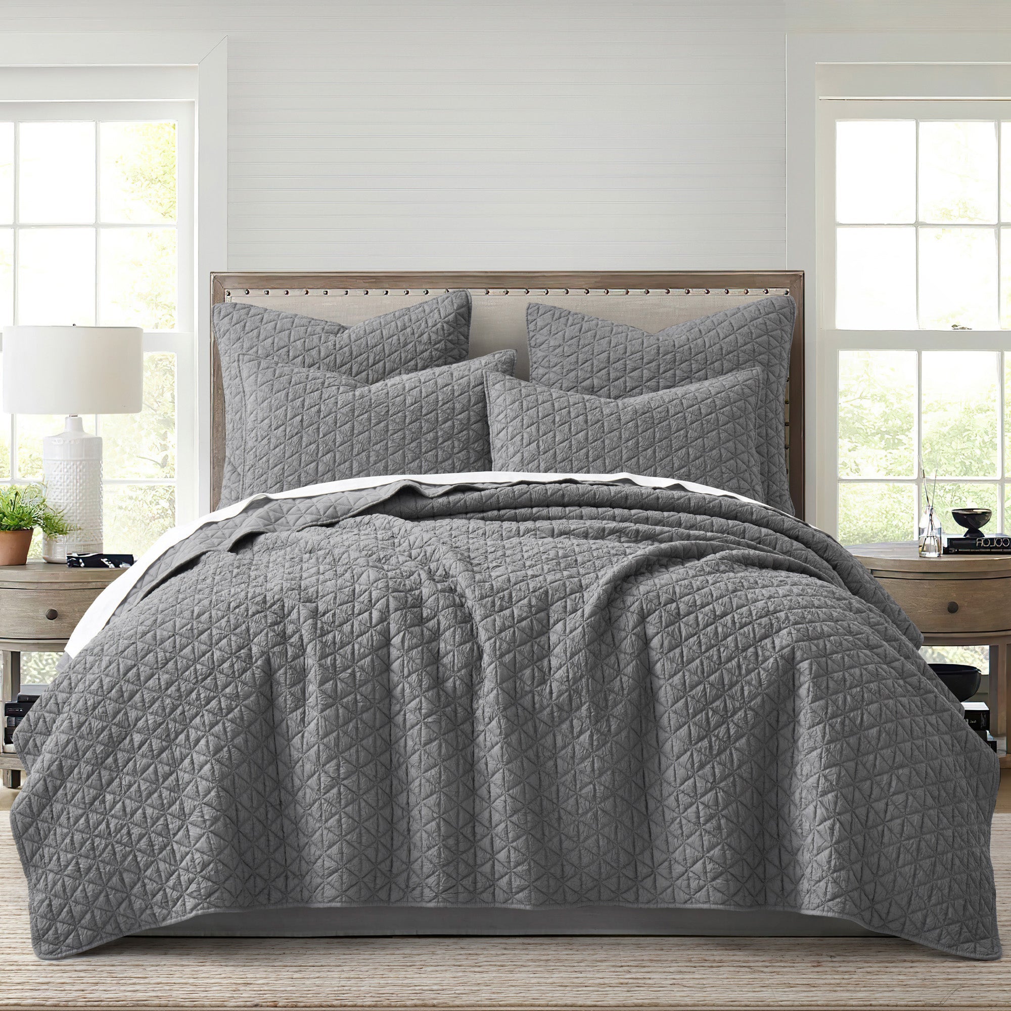  Levtex Home Rowan Quilt Set - Grey - Bonton