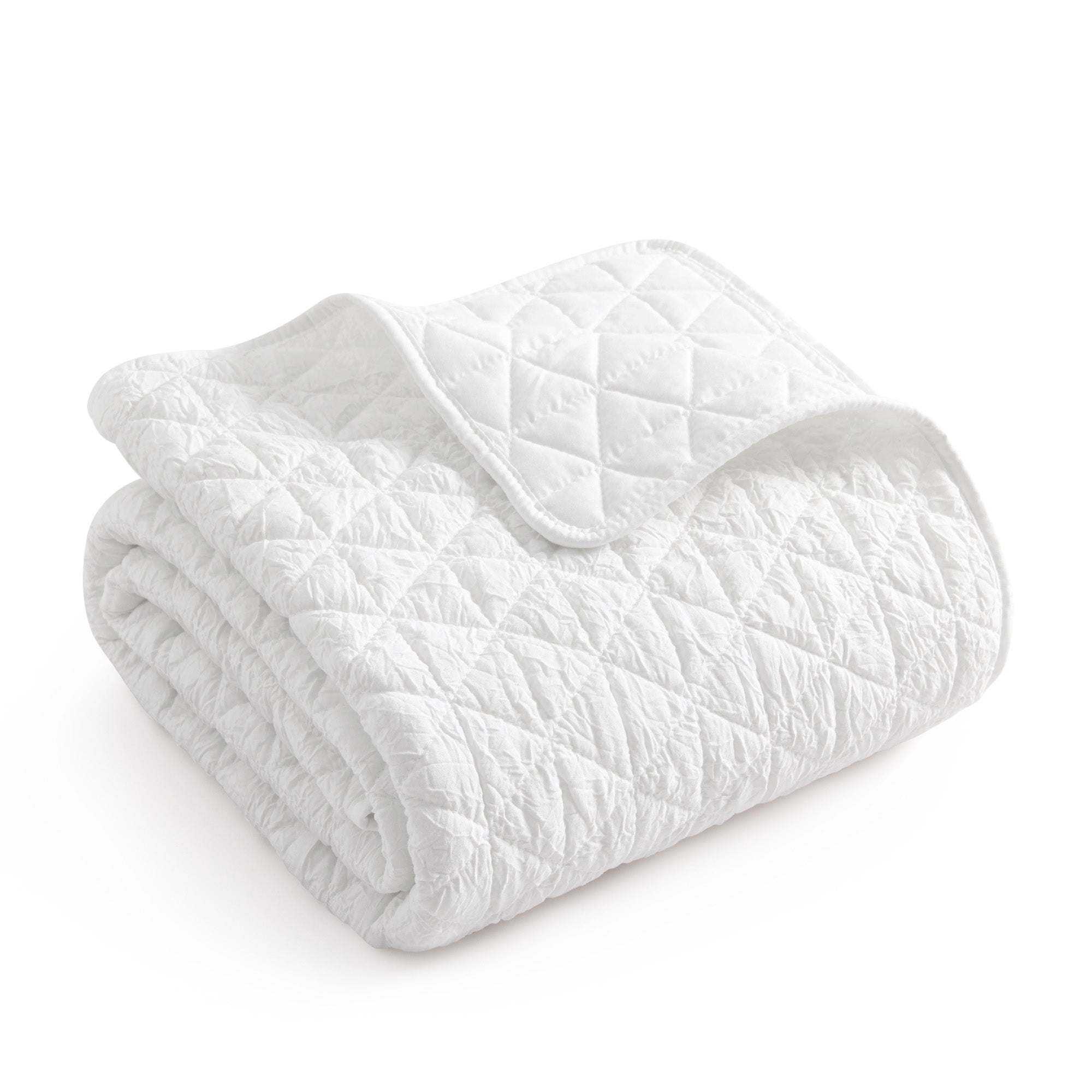  Levtex Home Rowan Reversible Quilted Throw - White - White - Bonton