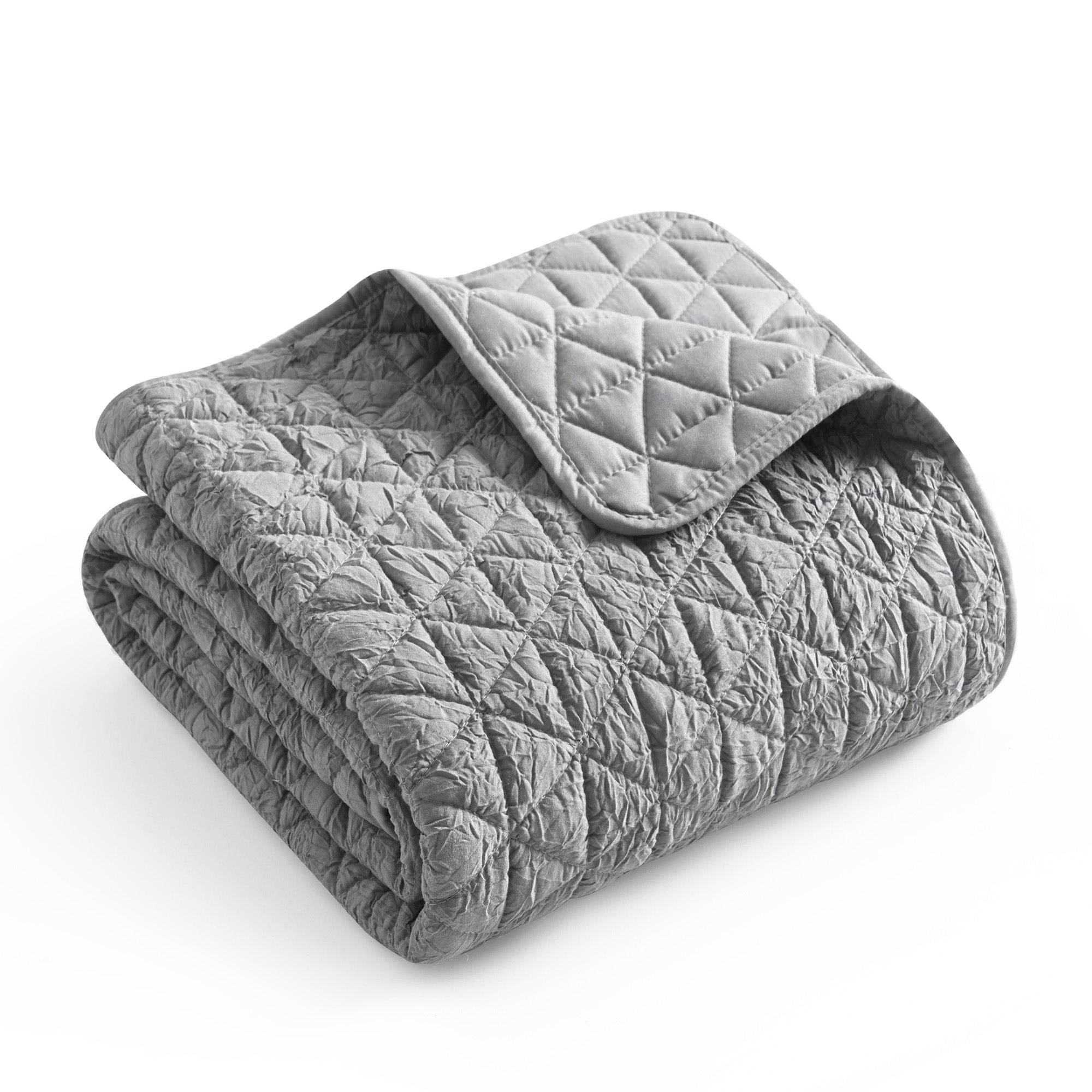  Levtex Home Rowan Reversible Quilted Throw - Grey - Grey - Bonton