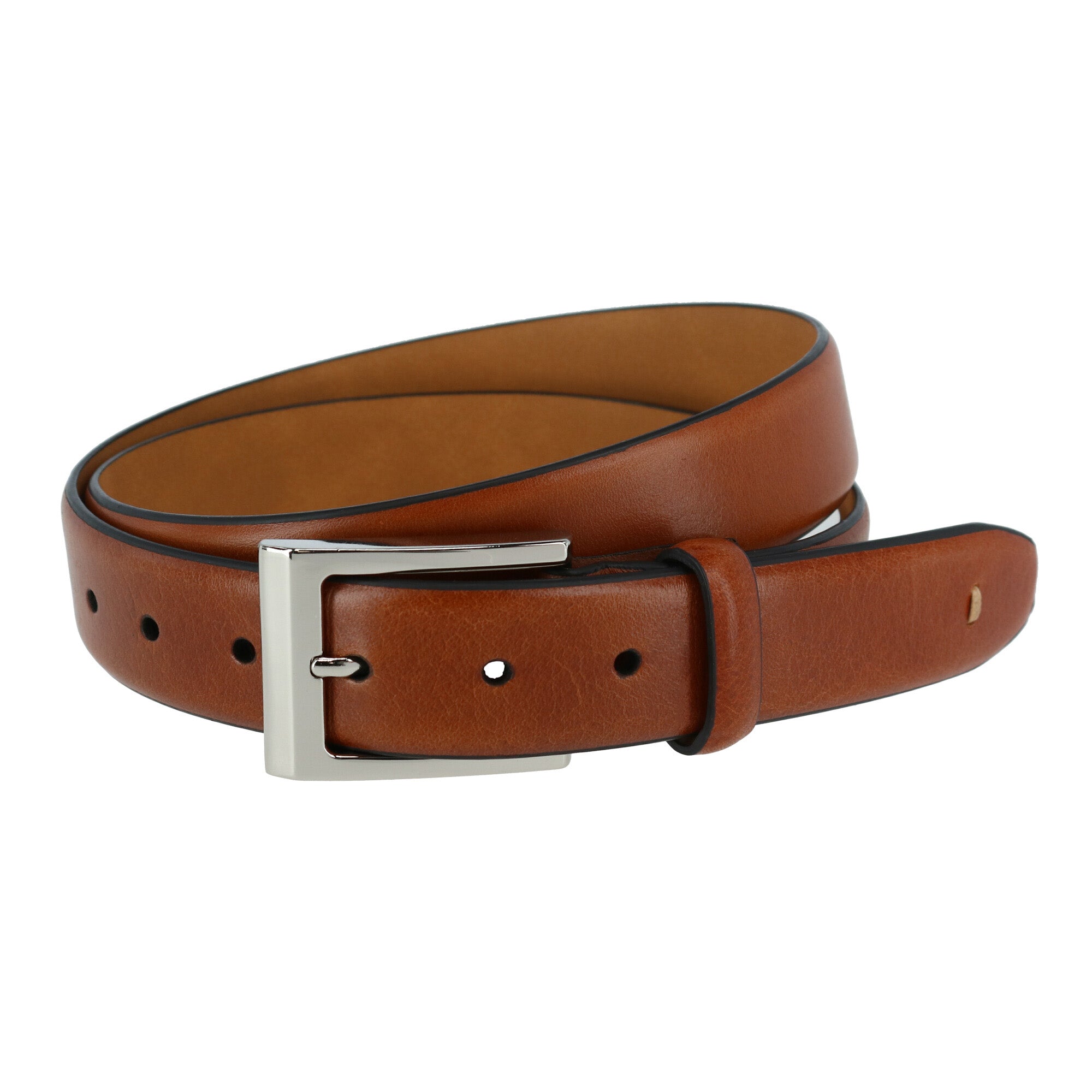  Trafalgar Pebble Grain Leather Belt 2 - Tan - Bonton