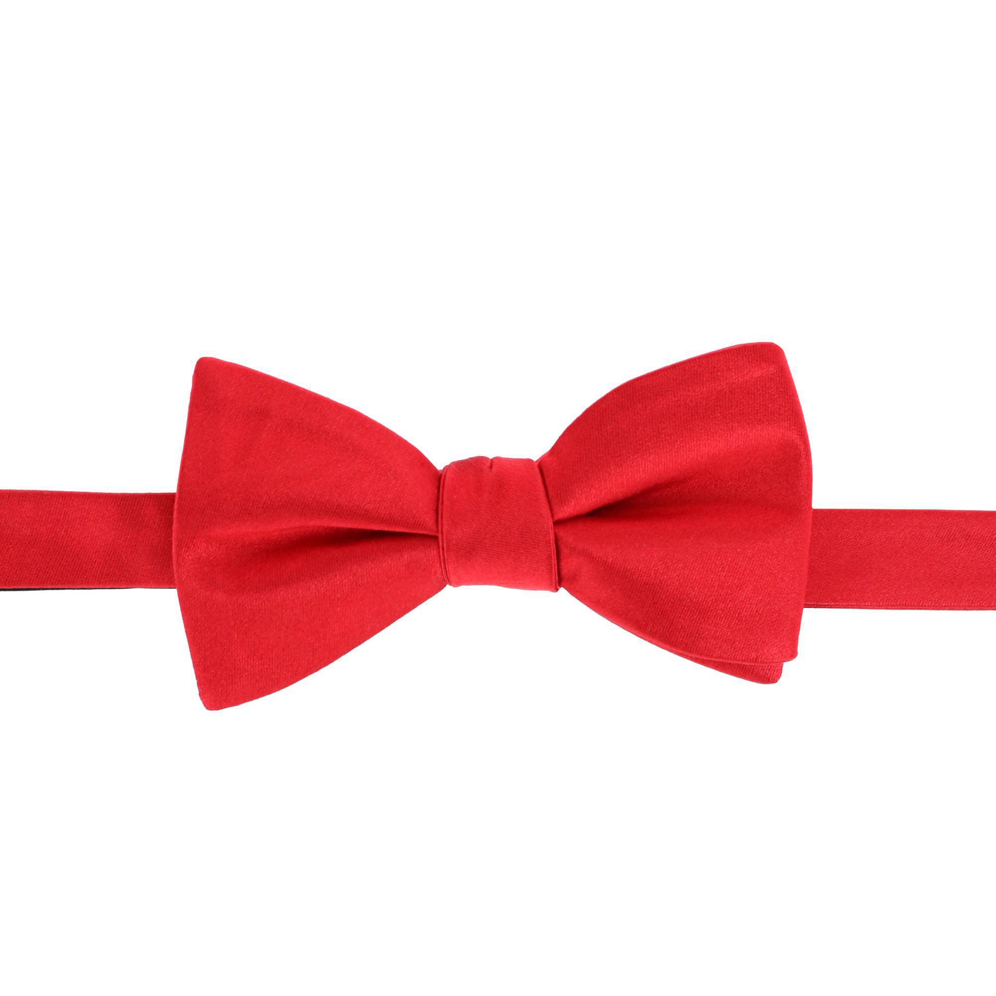  Trafalgar Sutton Solid Color Silk Bow Tie - Red - Bonton