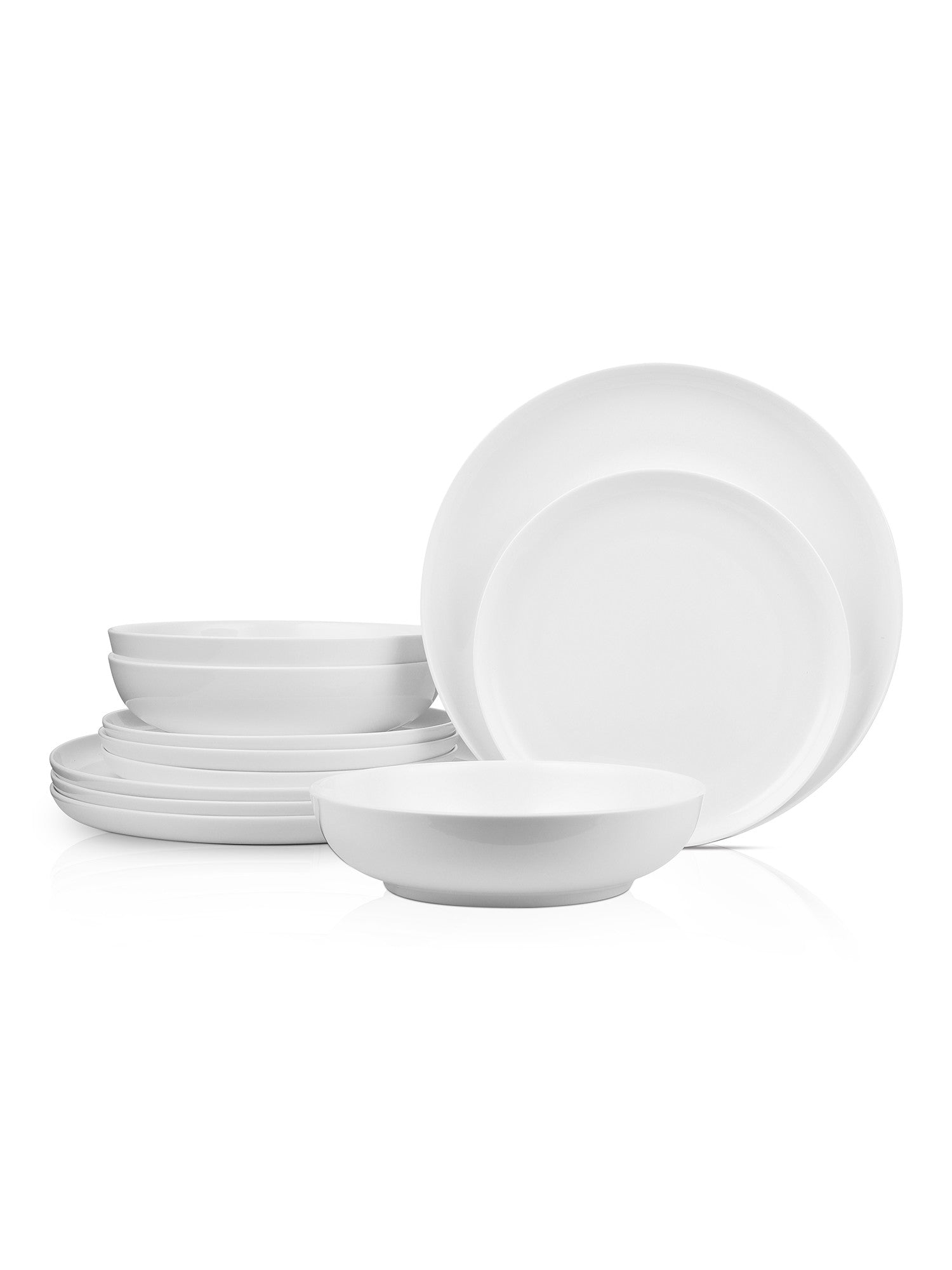  Stone + Lain Gabrielle 12-Piece Dinnerware Set Bone China - White - Bonton