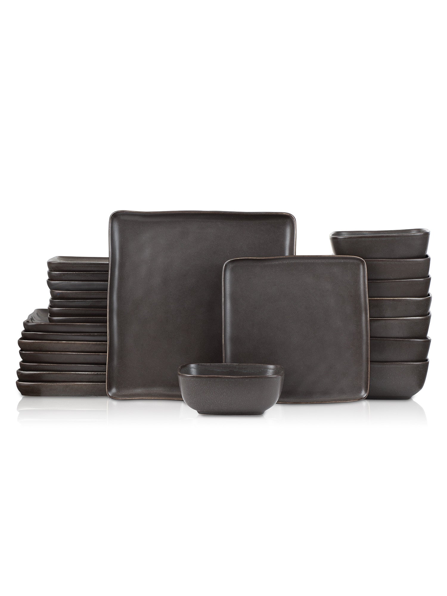  Stone + Lain Jonny 24-Piece Dinnerware Set Stoneware - Brown - Bonton