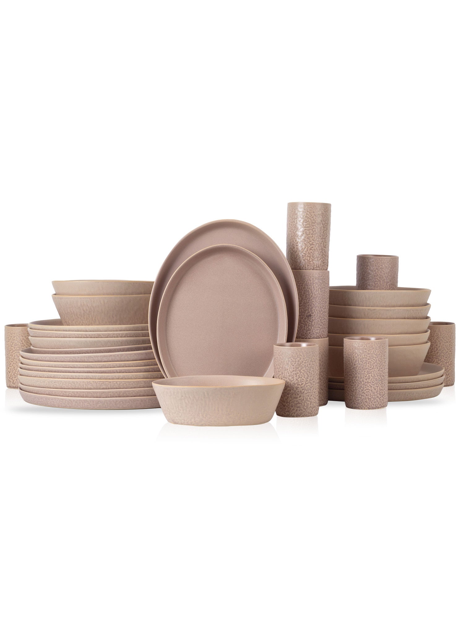  Stone + Lain Katachi 32-Piece Dinnerware Set Stoneware - Nude - Bonton