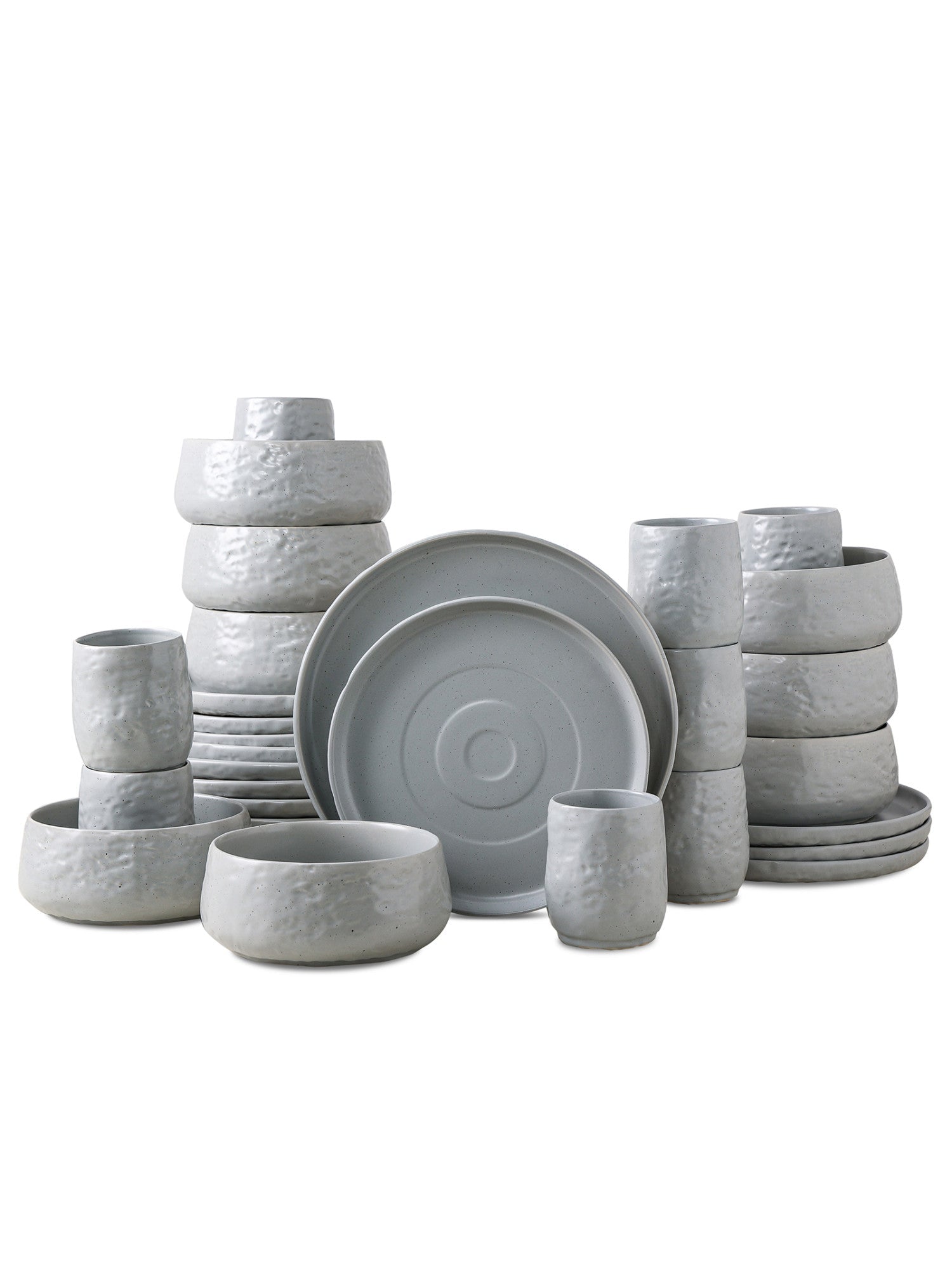  Stone + Lain Shosai 32-Piece Dinnerware Set Stoneware - Grey - Bonton