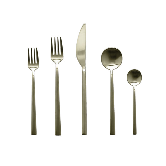 Movida Ice Champagne 5 Piece Flatware Set