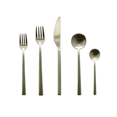 Movida Ice Champagne 5 Piece Flatware Set