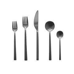 Movida Ice Nero 5 Piece Flatware Set