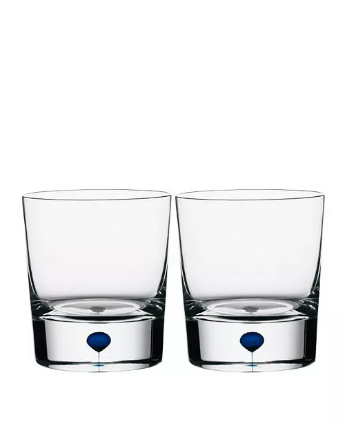 Intermezzo Blue Whiskey Glass Pair