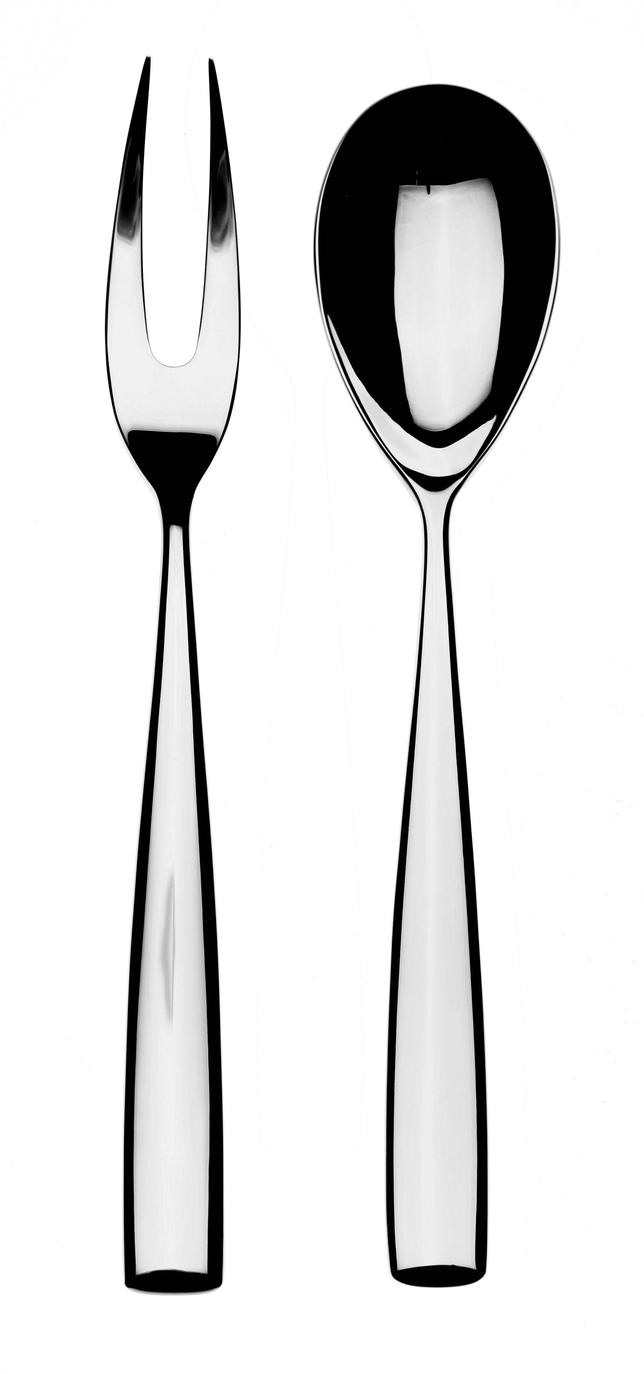  Mepra Arte Stainless Steel Serving Set, Fork & Spoon - Stainless Steel - Bonton