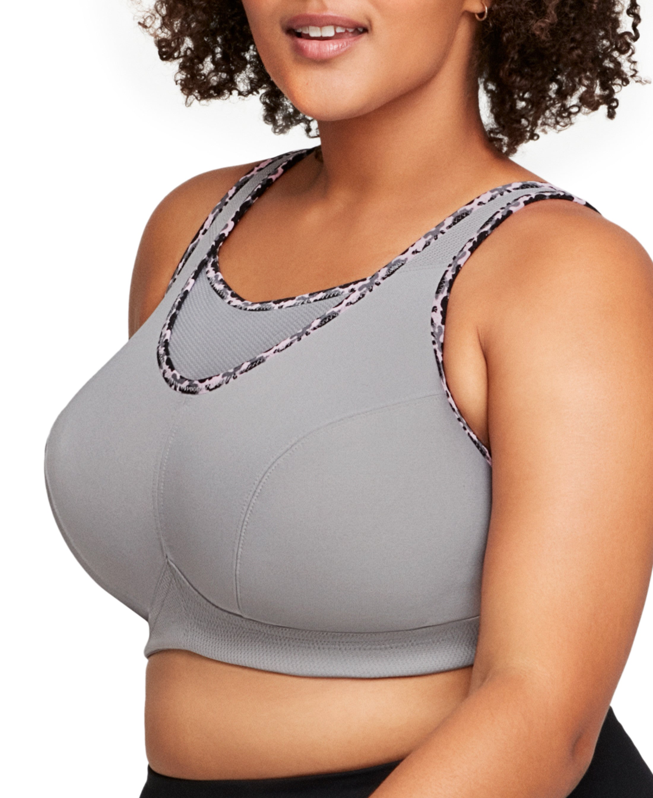  Glamorise No-Bounce Camisole Sports Bra - Soft Gray - Bonton