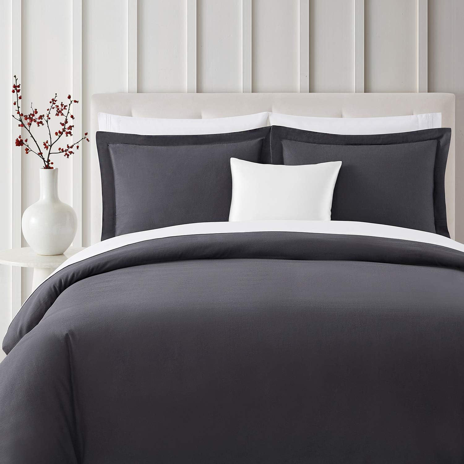  Bibb Home Bibb Home 3-Piece Flannel Duvet Cover SetBibb Home Flannel Duvet Cover Set - Twin - Bonton