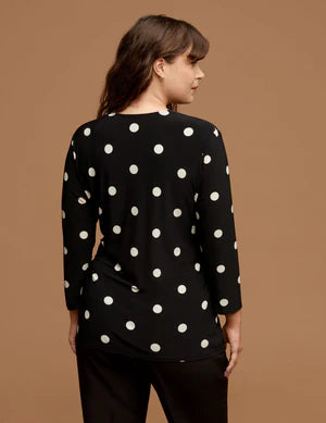  Anne Klein Plus Size Dotted Wrap Top - TBD - Bonton