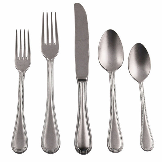 Perla Pewter 5 Piece Flatware Set