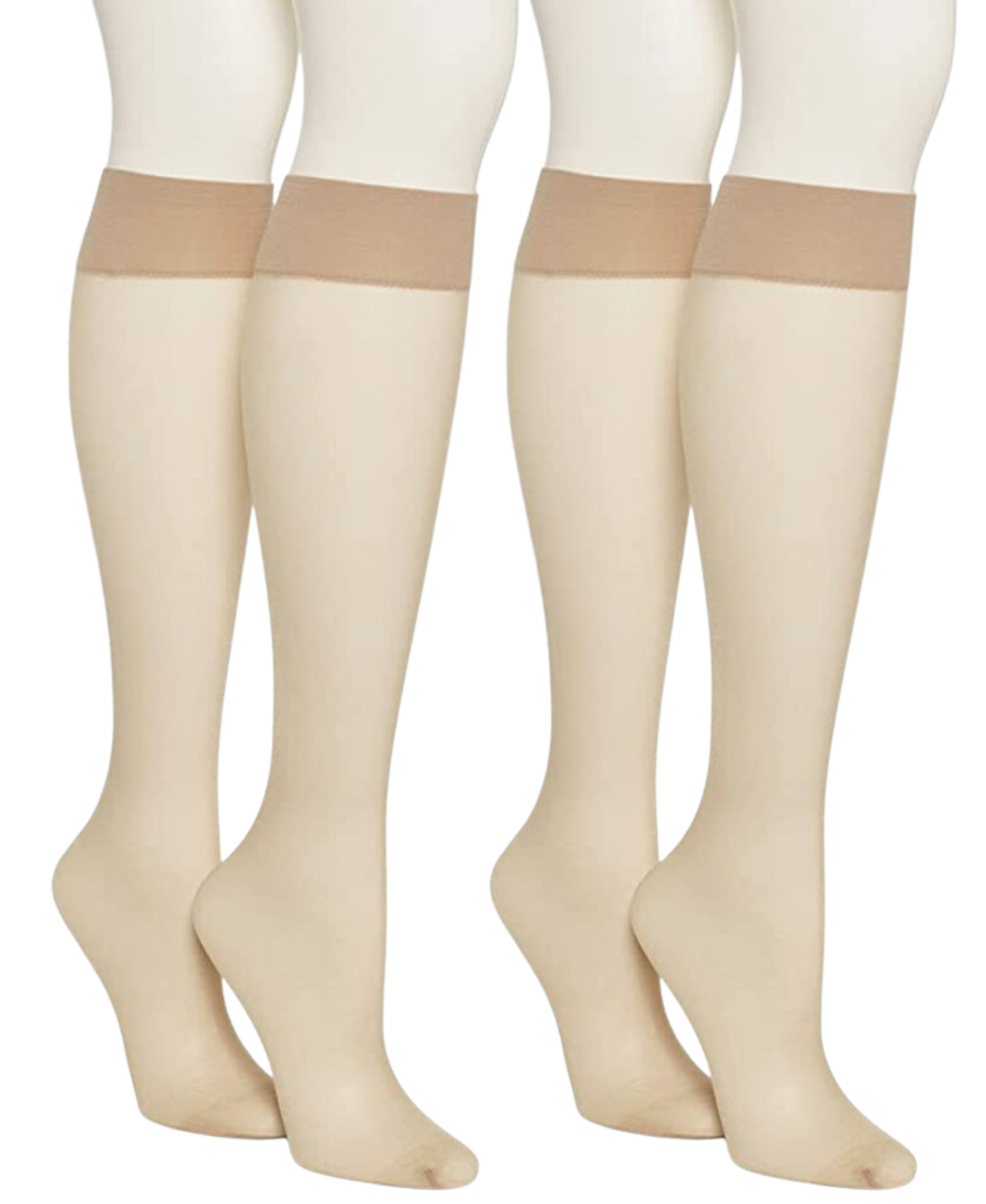  LECHERY LECHERY SHEER KNEE-HIGHS (2 PACK) - BLACK - Bonton