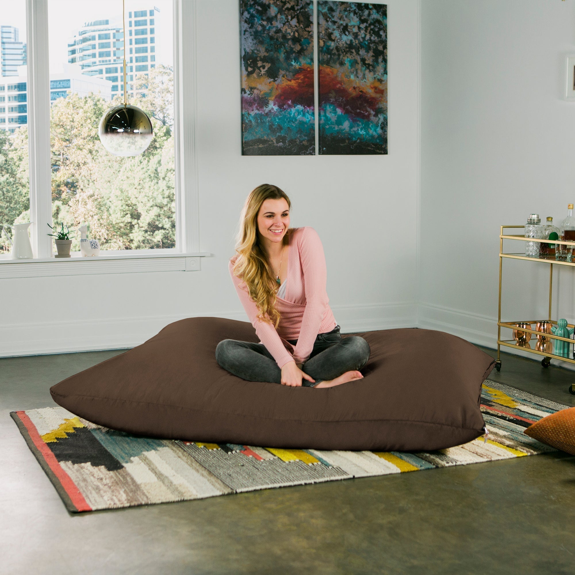  Jaxx Saxx Pillow Bean Bag 5.5' - Chocolate - Bonton