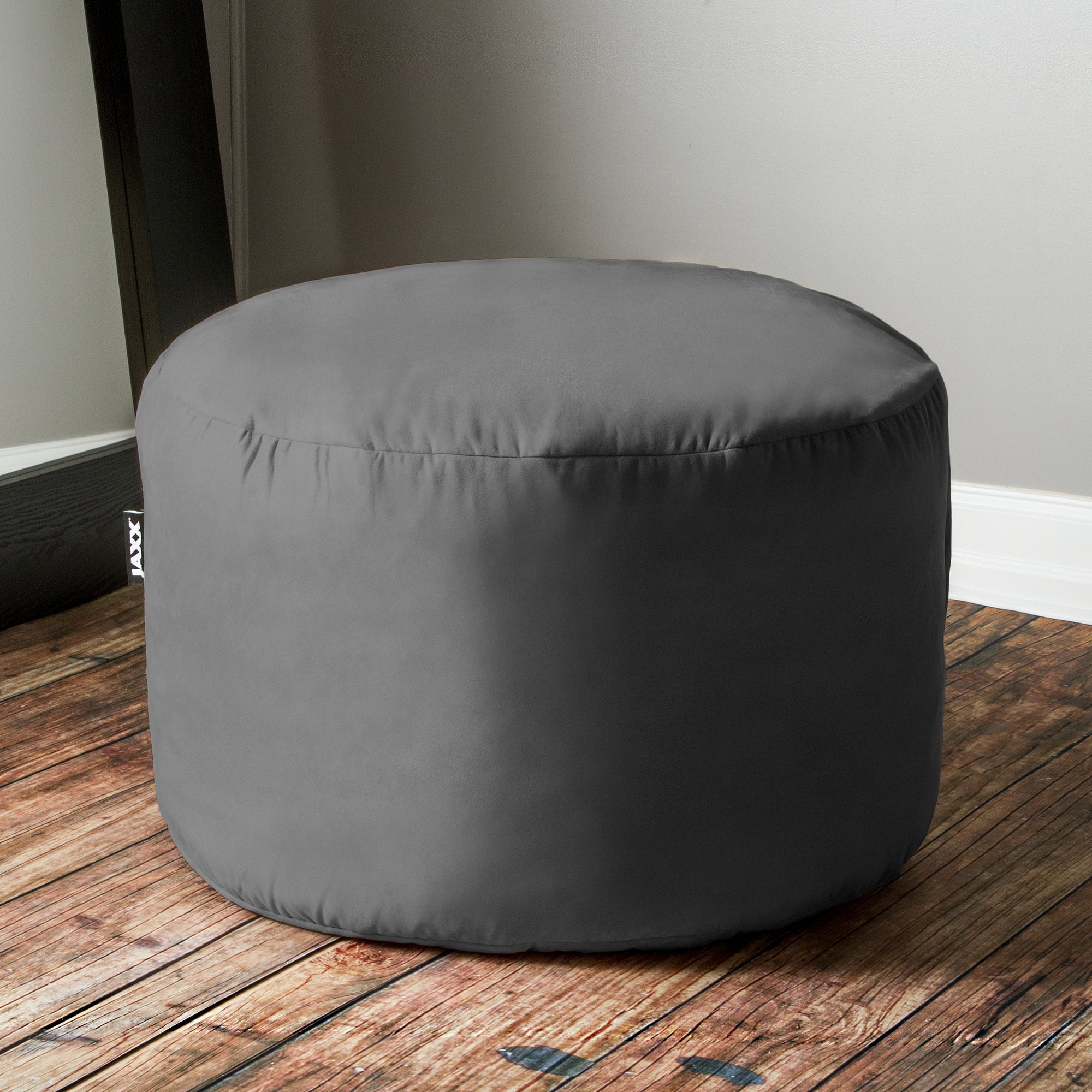  Jaxx Saxx Round Bean Bag with Removable Cover 3' - Charcoal - Bonton