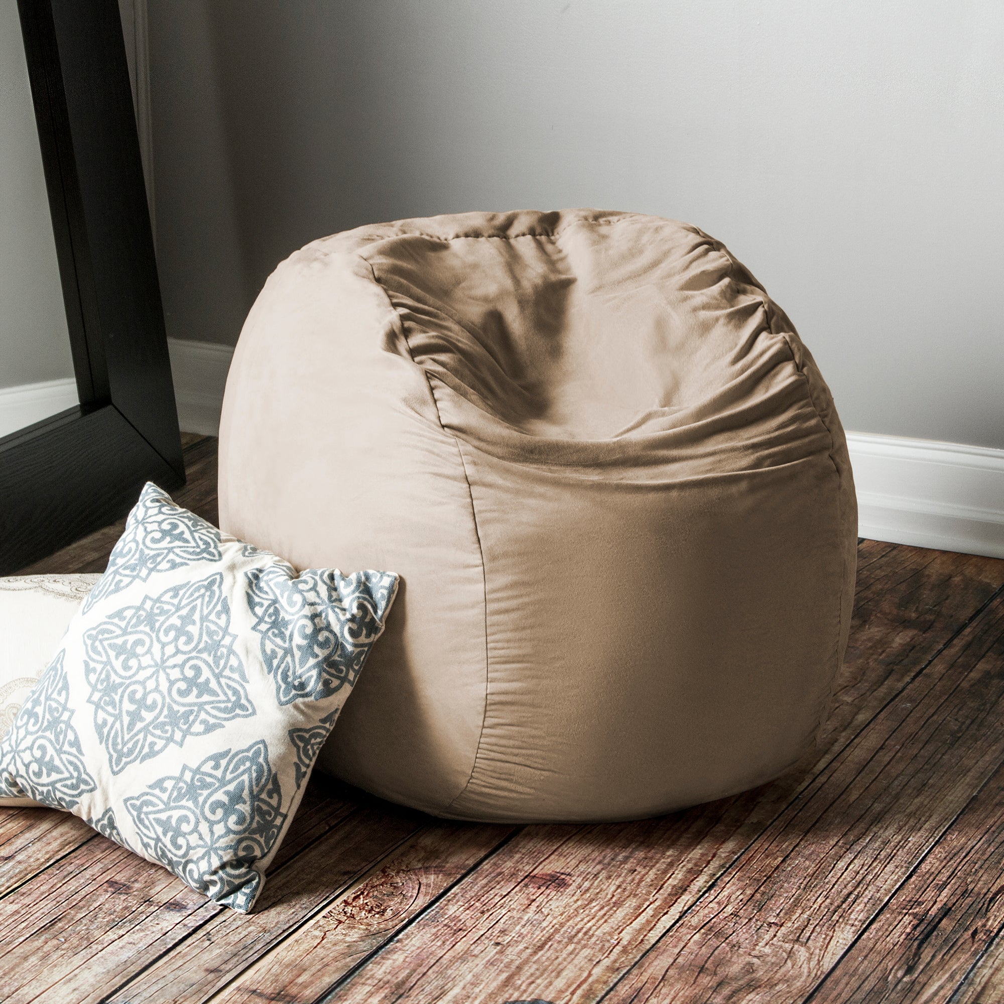  Jaxx Saxx Round Bean Bag with Removable Cover 3' - Camel - Bonton