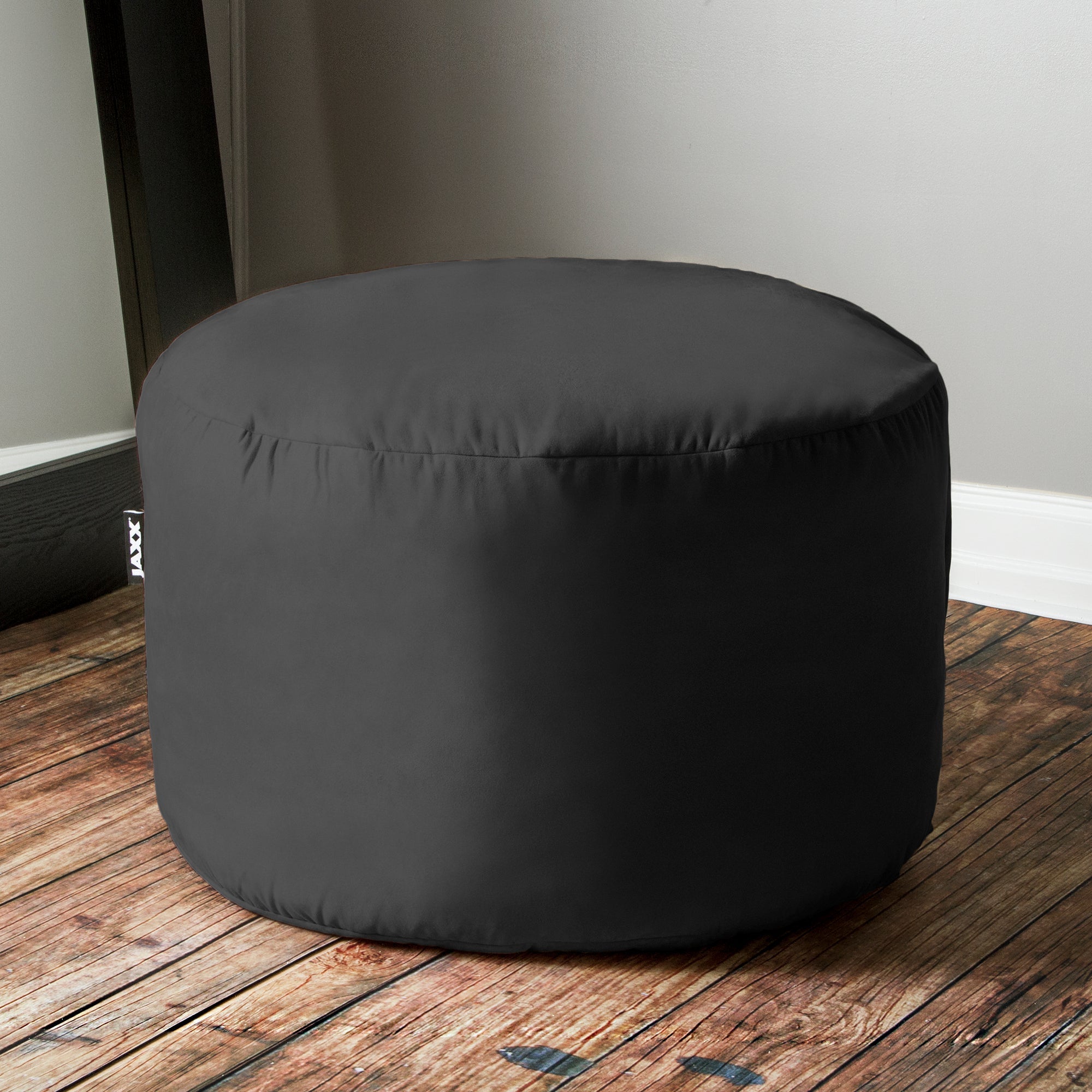  Jaxx Saxx Round Bean Bag with Removable Cover 3' - Black - Bonton