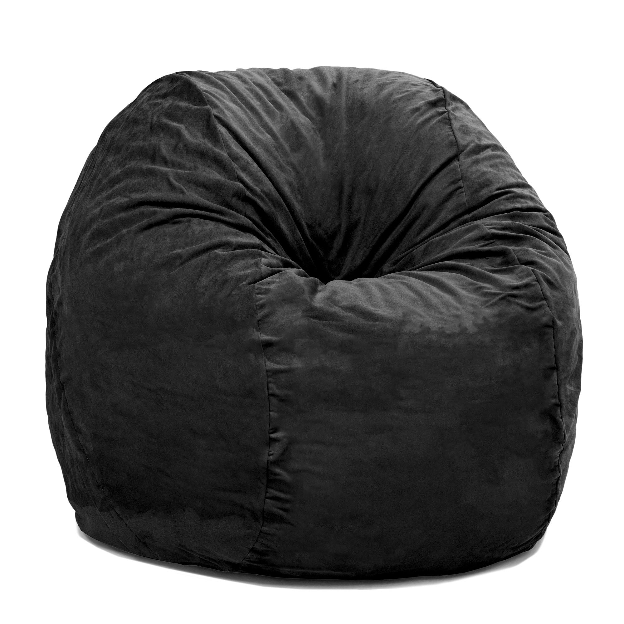  Jaxx Saxx Round Bean Bag with Removable Cover 4' - Black - Bonton