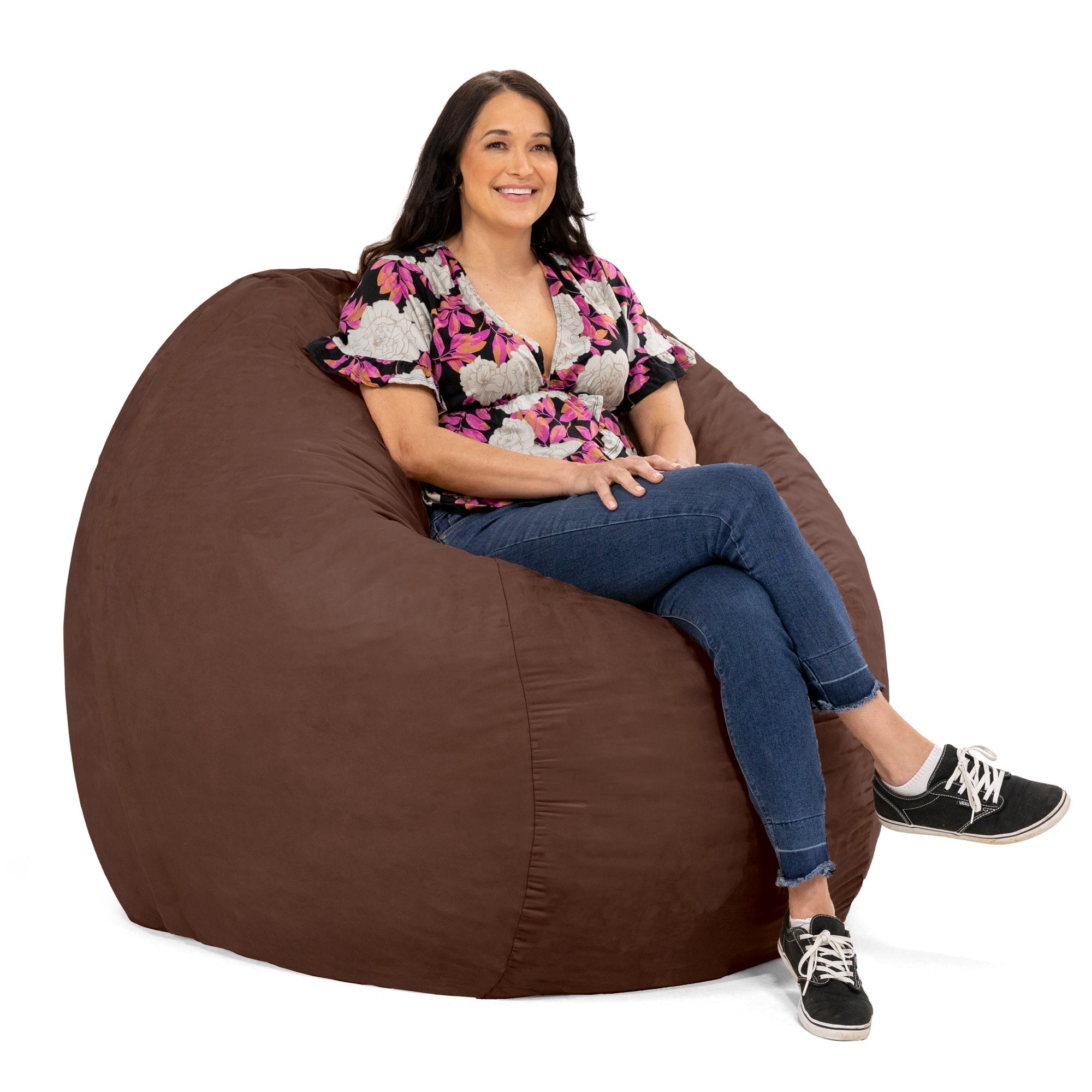  Jaxx Saxx Large Bean Bag with Removable Cover 5' - Chocolate - Bonton