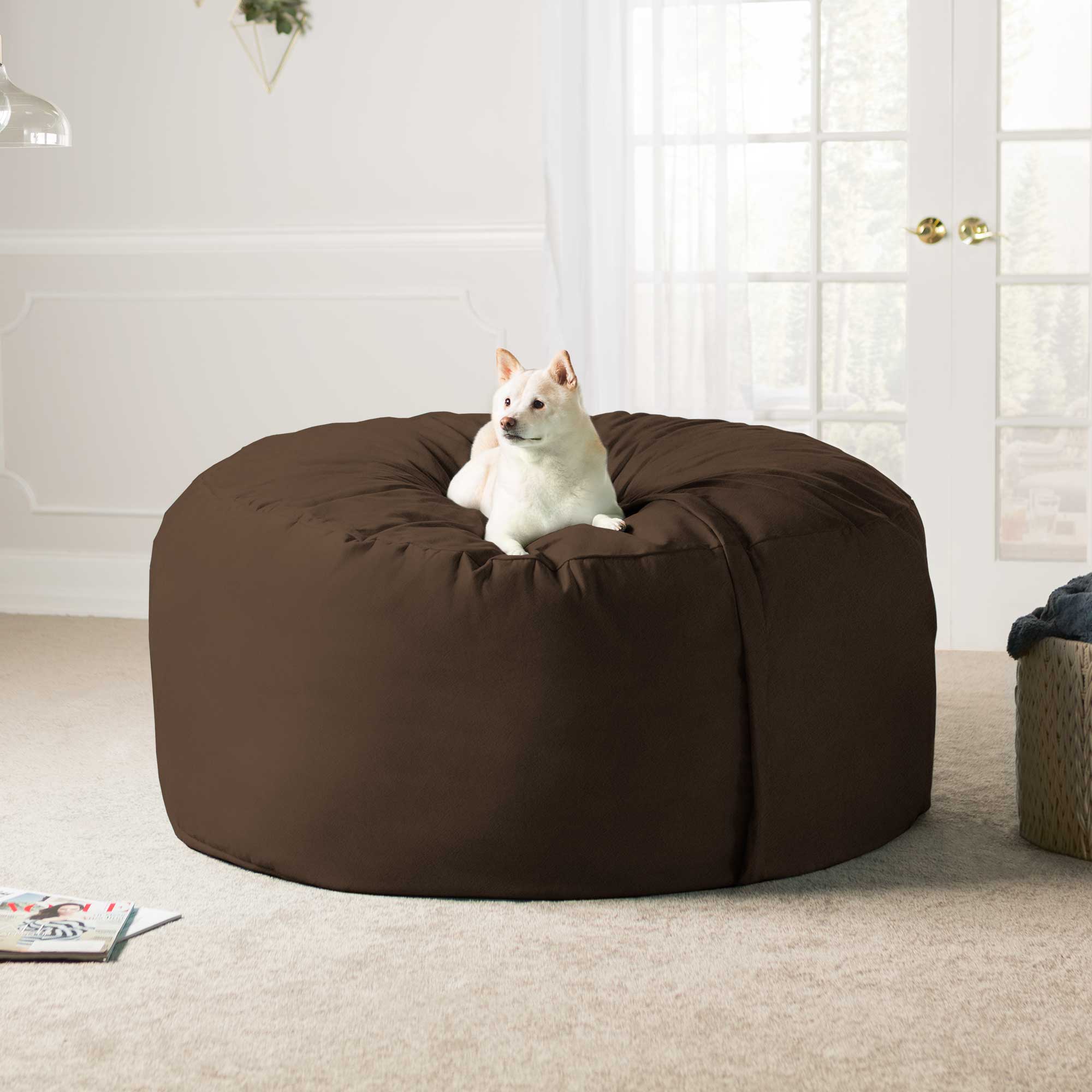  Jaxx Saxx Large Bean Bag with Removable Cover 5' - Chocolate - Bonton