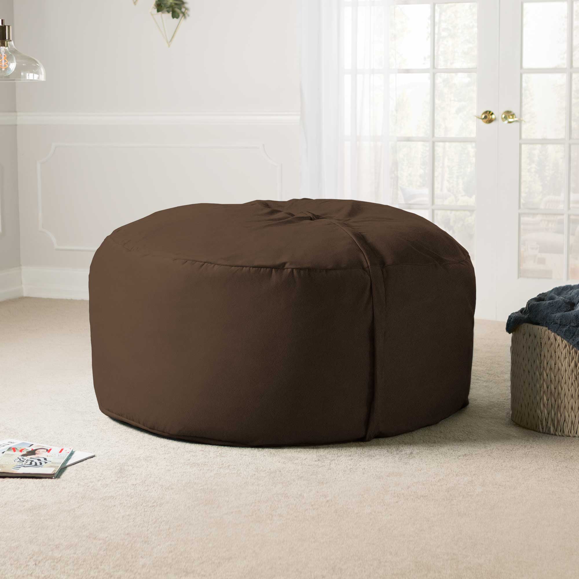  Jaxx Saxx Large Bean Bag with Removable Cover 5' - Chocolate - Bonton