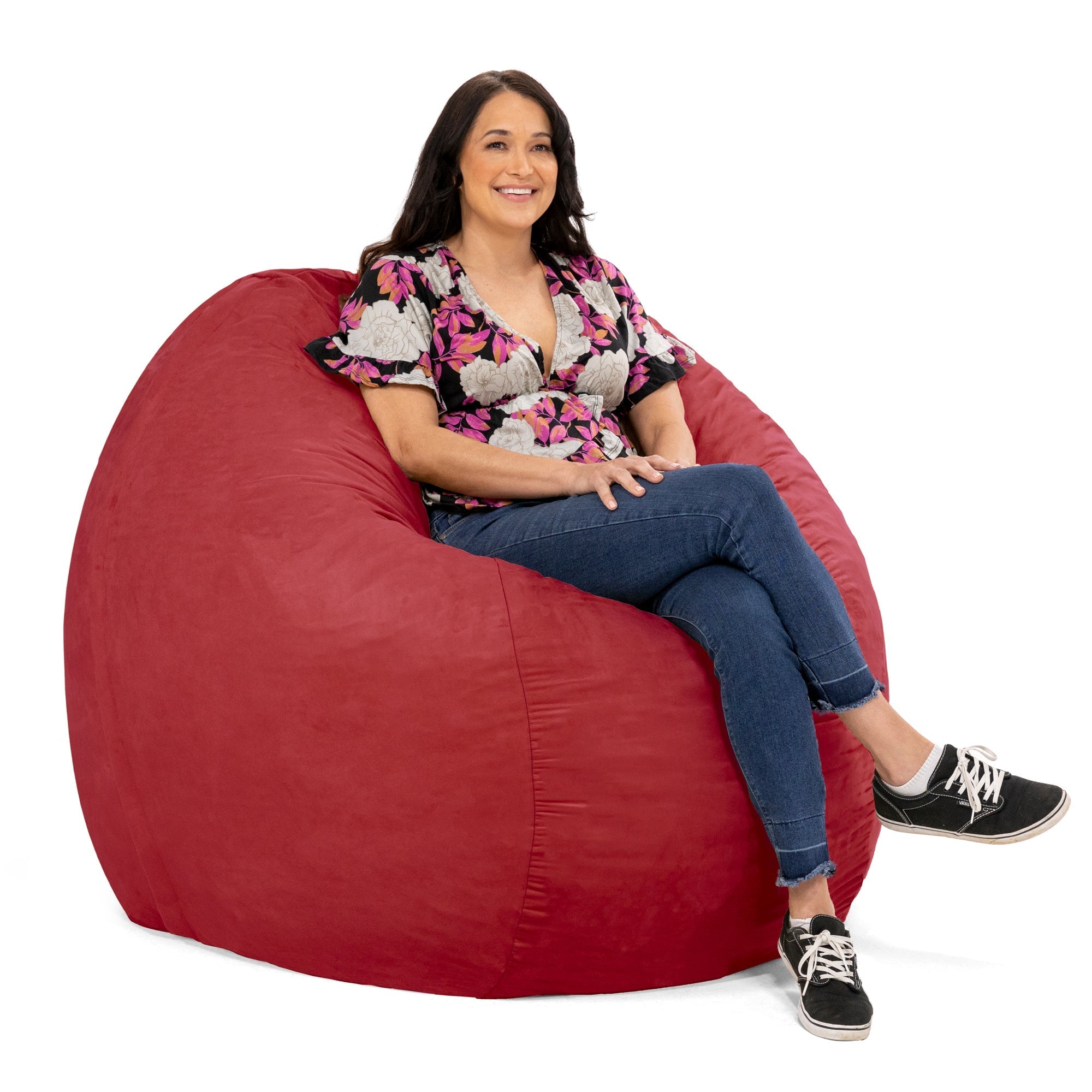  Jaxx Saxx Large Bean Bag with Removable Cover 5' - Cinnabar - Bonton