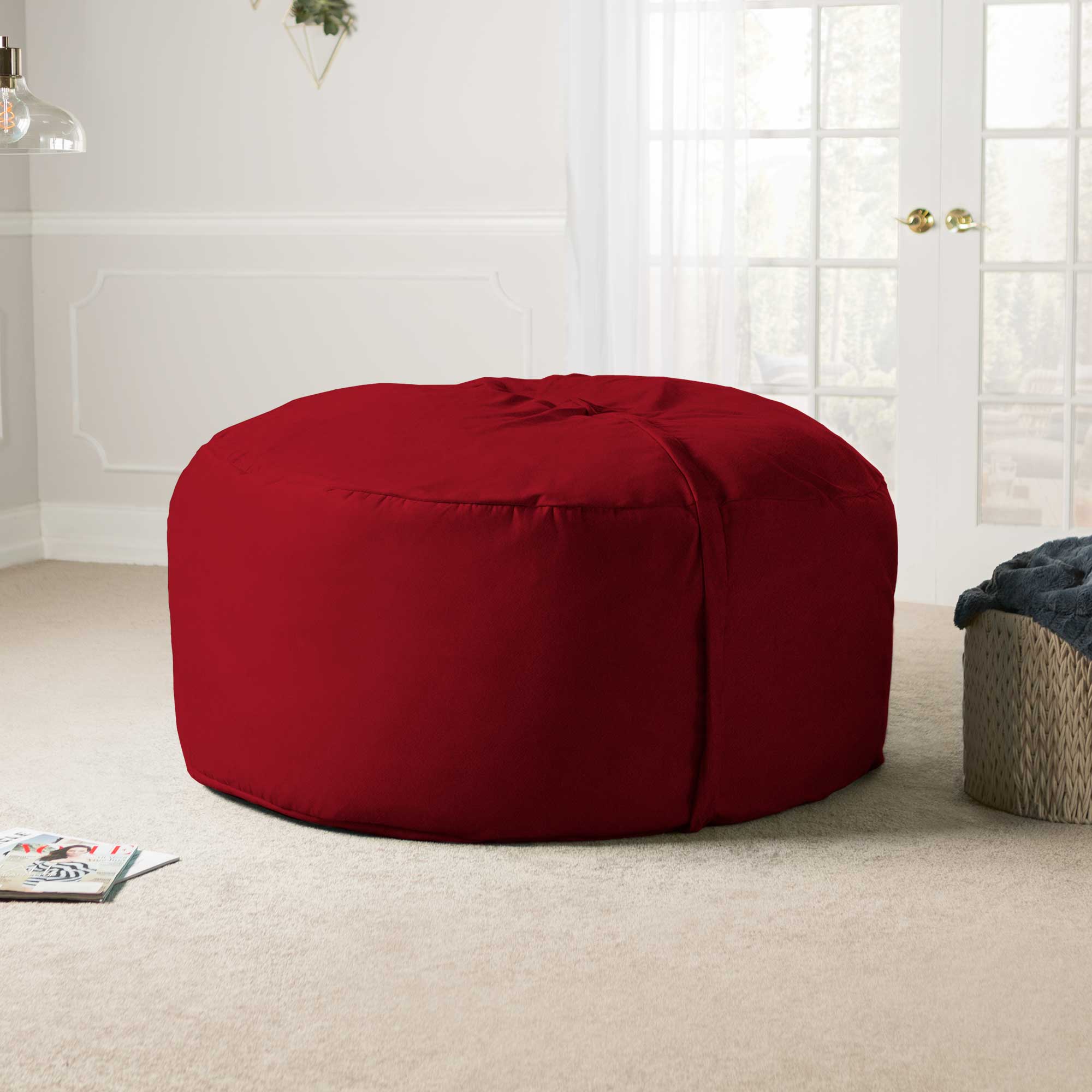  Jaxx Saxx Large Bean Bag with Removable Cover 5' - Cinnabar - Bonton