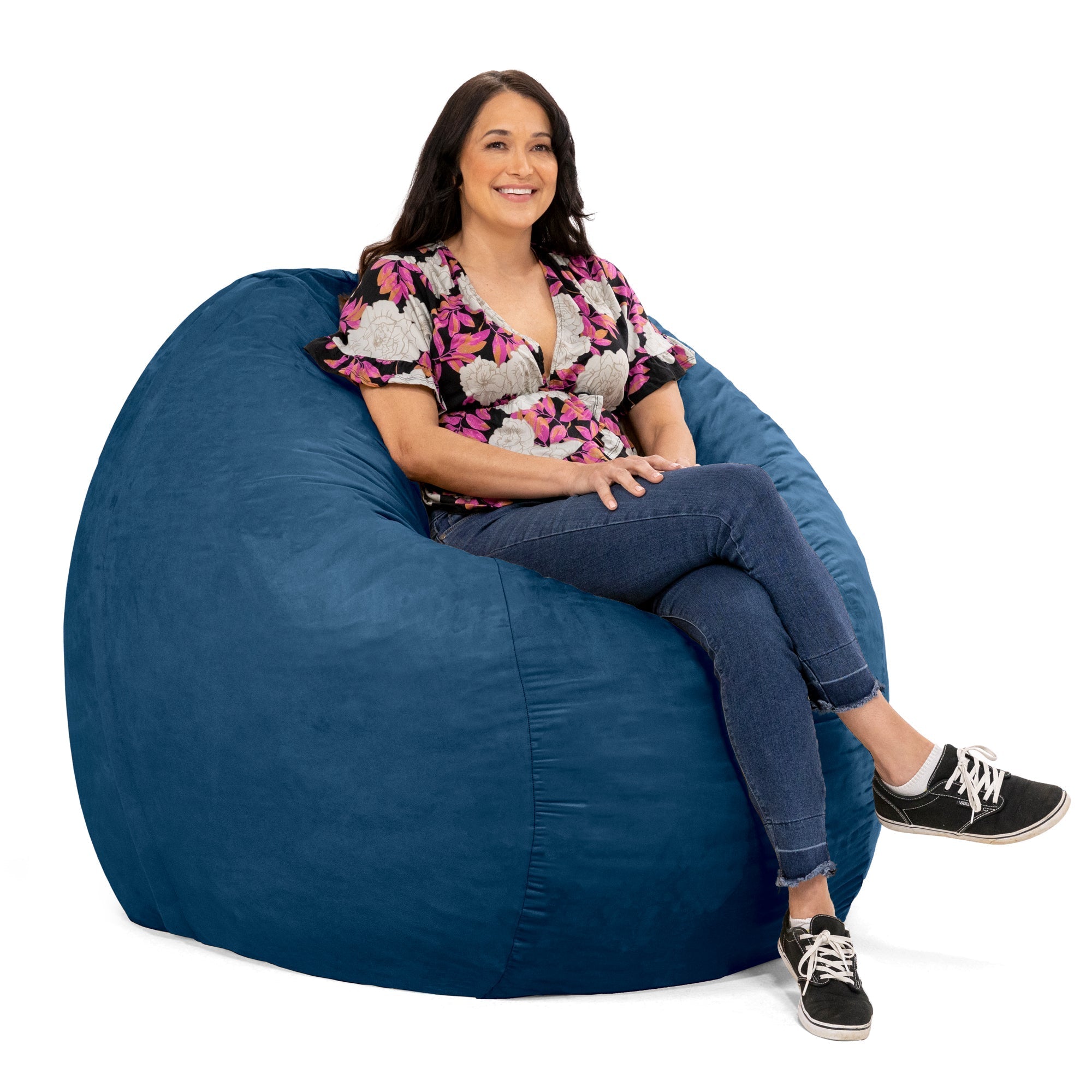  Jaxx Saxx Large Bean Bag with Removable Cover 5' - Navy - Bonton