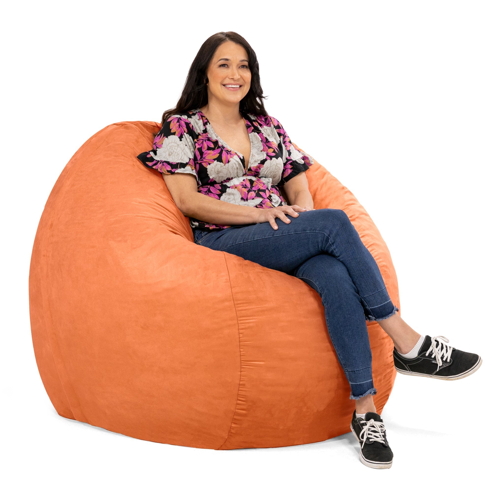  Jaxx Saxx Large Bean Bag with Removable Cover 5' - Mandarin - Bonton