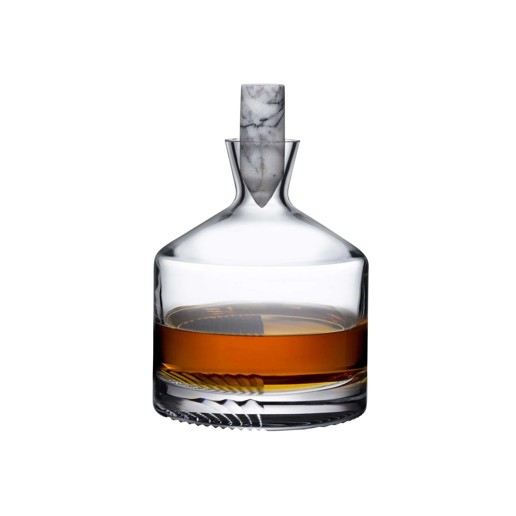  Nude Glass Alba Whisky Set - Clear/White - Bonton