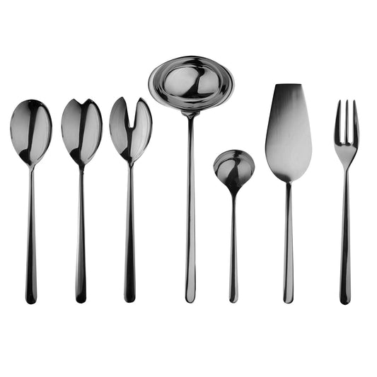 Linea Nero 7 Piece Serve Set