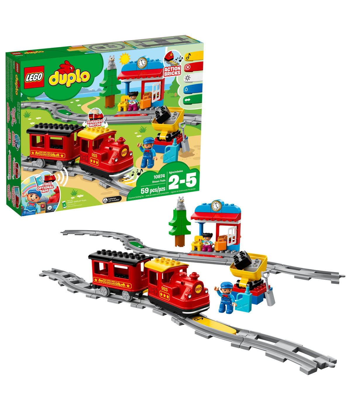 LEGO DUPLO Steam Train 10874 Building Blocks (59 Piece)