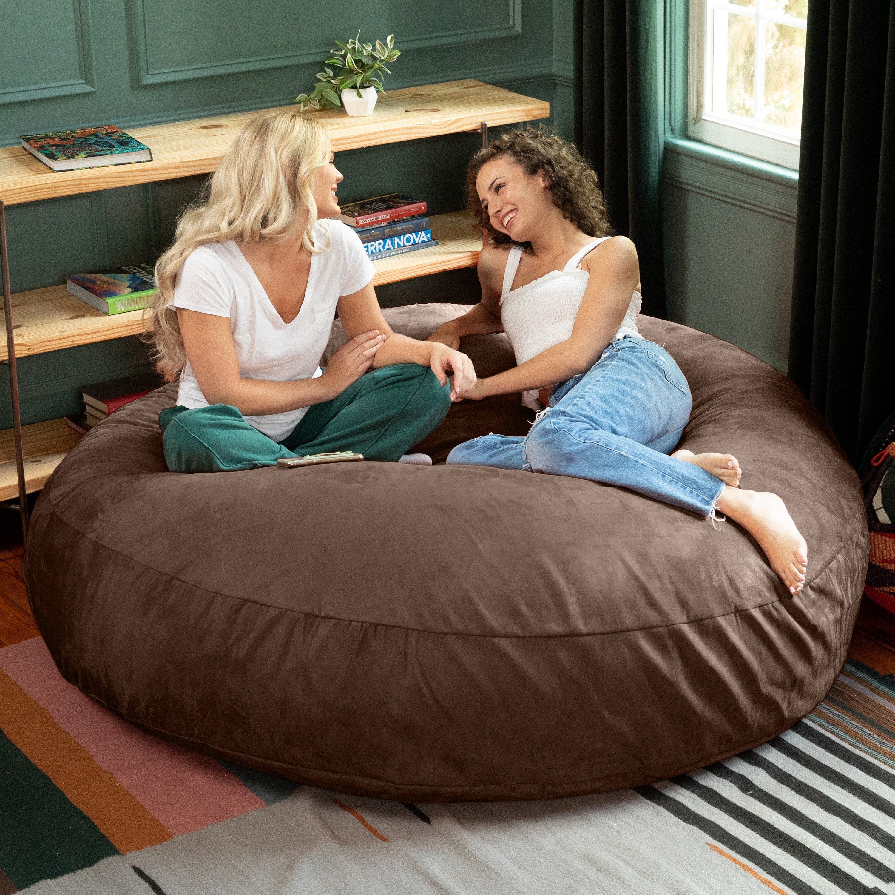  Jaxx Cocoon Large Bean Bag Chair for Adults 6' - Chocolate - Bonton