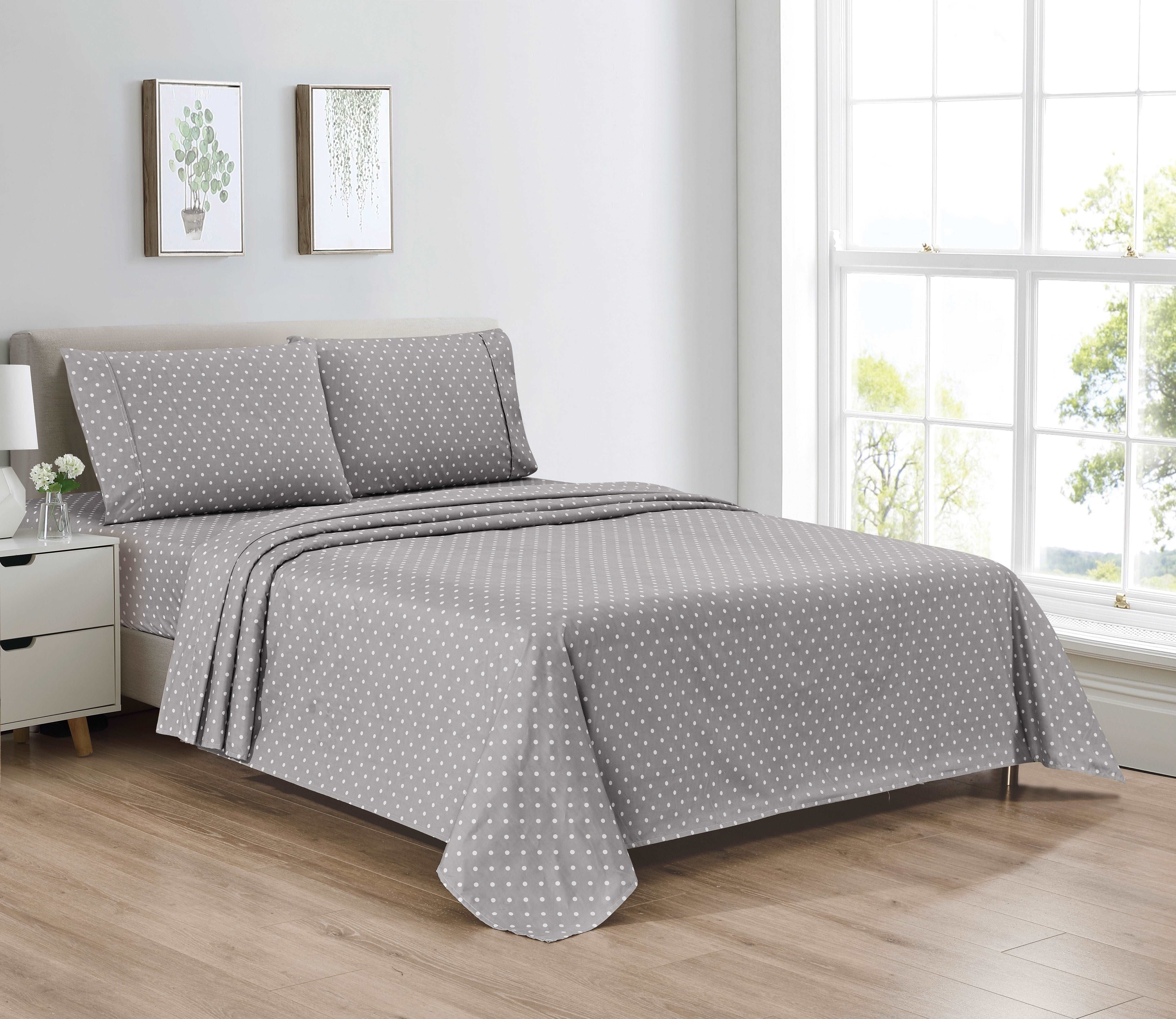  Bibb Home Bibb Home Egyptian Luxury 1800 Microfiber Count Printed 4 Piece Sheet Set. - Twin - Bonton