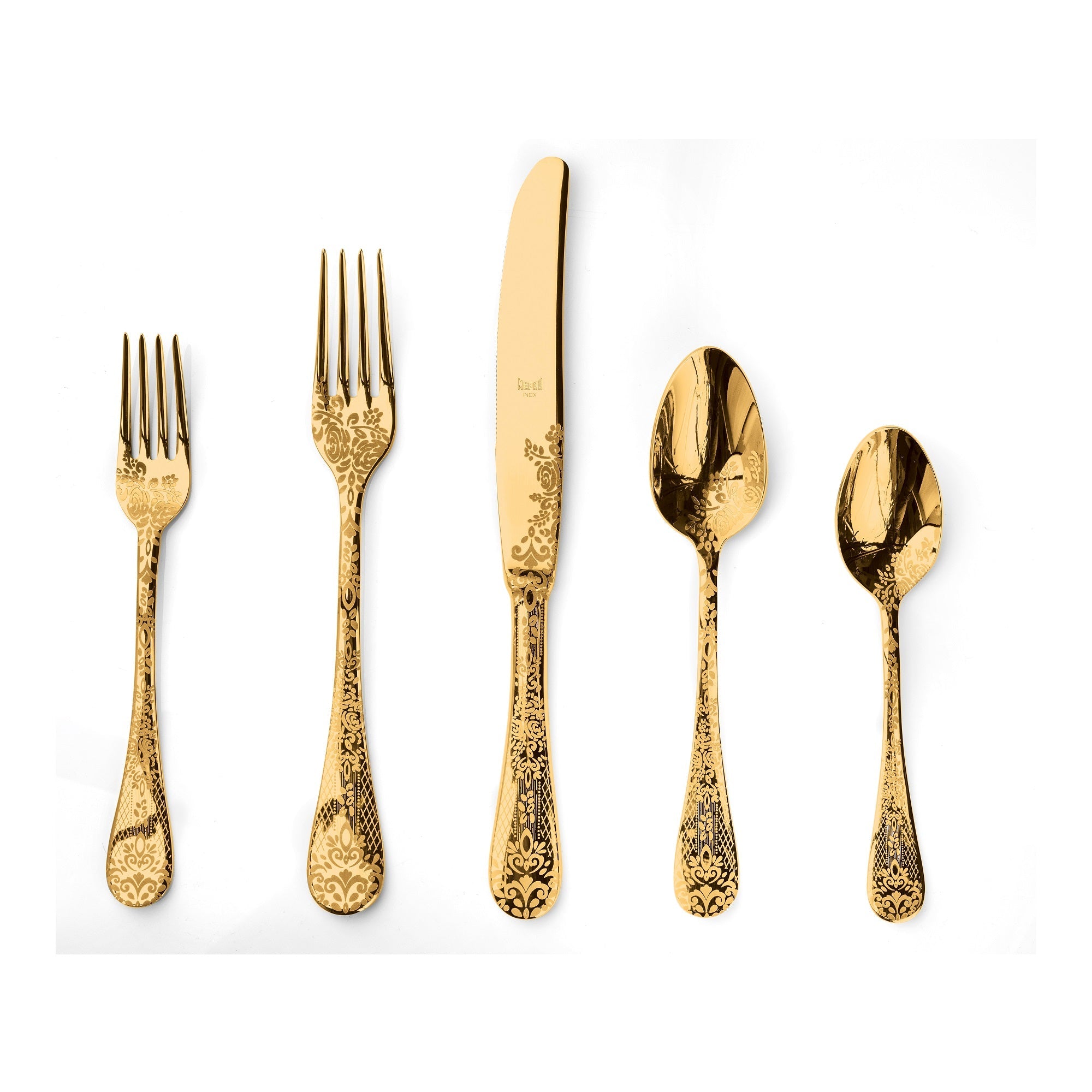  Mepra Casablanca Gold Flatware Set - Gold - Bonton