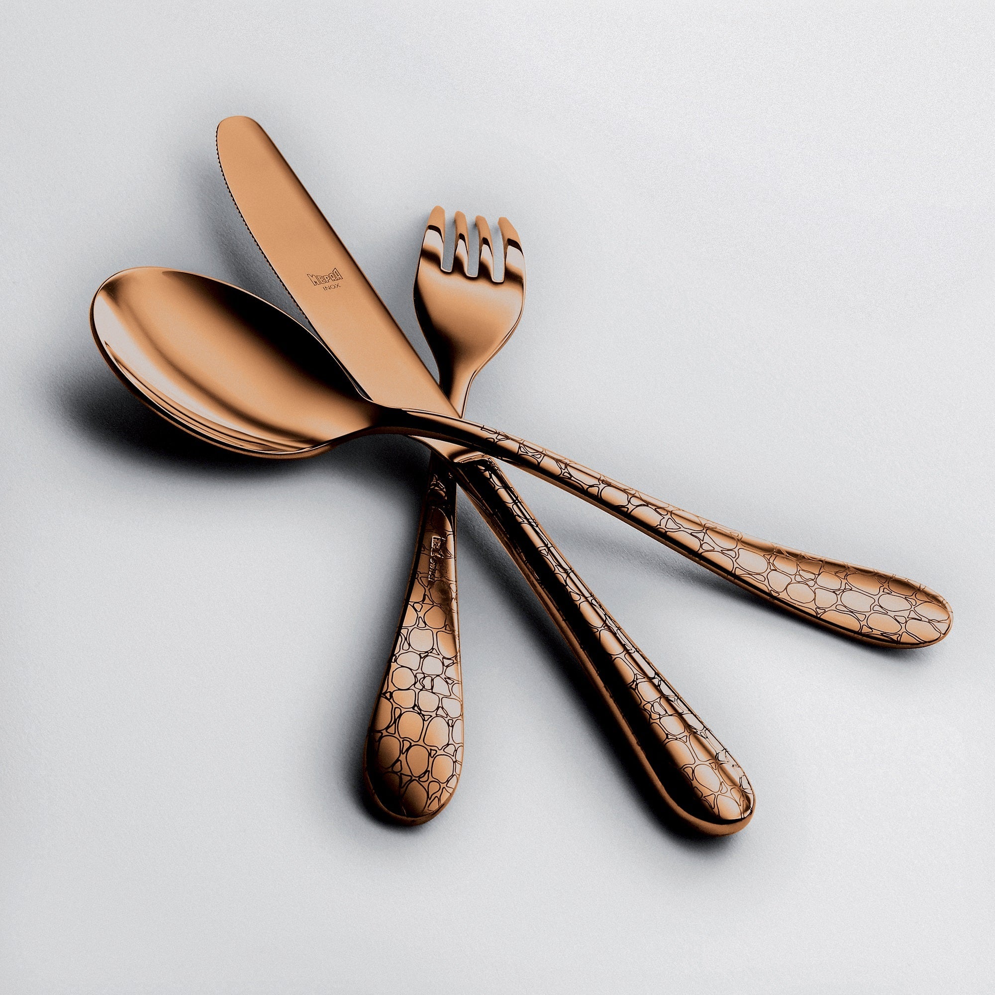  Mepra Coccodrillo Bronzo Flatware Set - Bronzo - Bonton