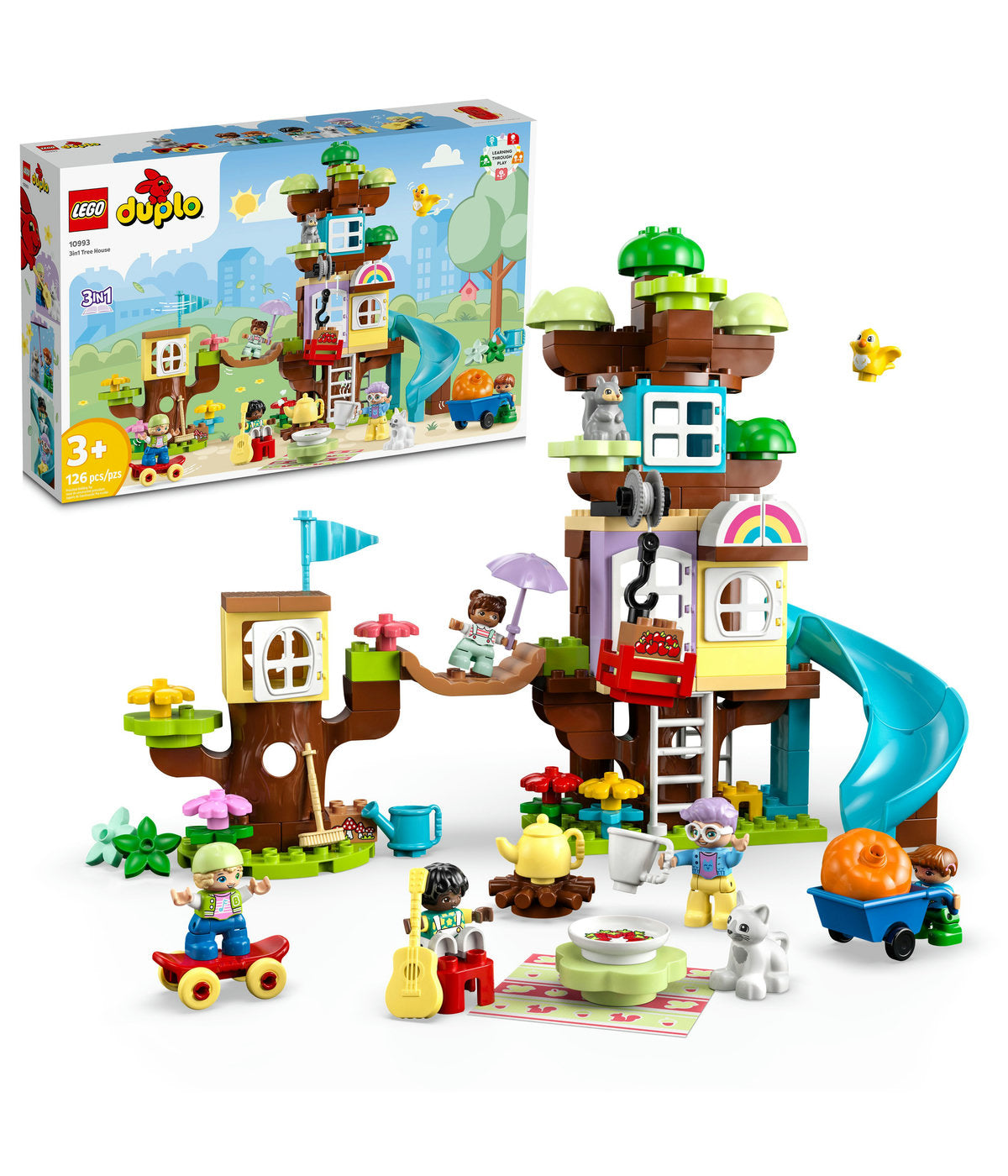  LEGO LEGO DUPLO 3in1 Tree House 10993 Building Toy Set (126 Pieces) - Multi - Bonton