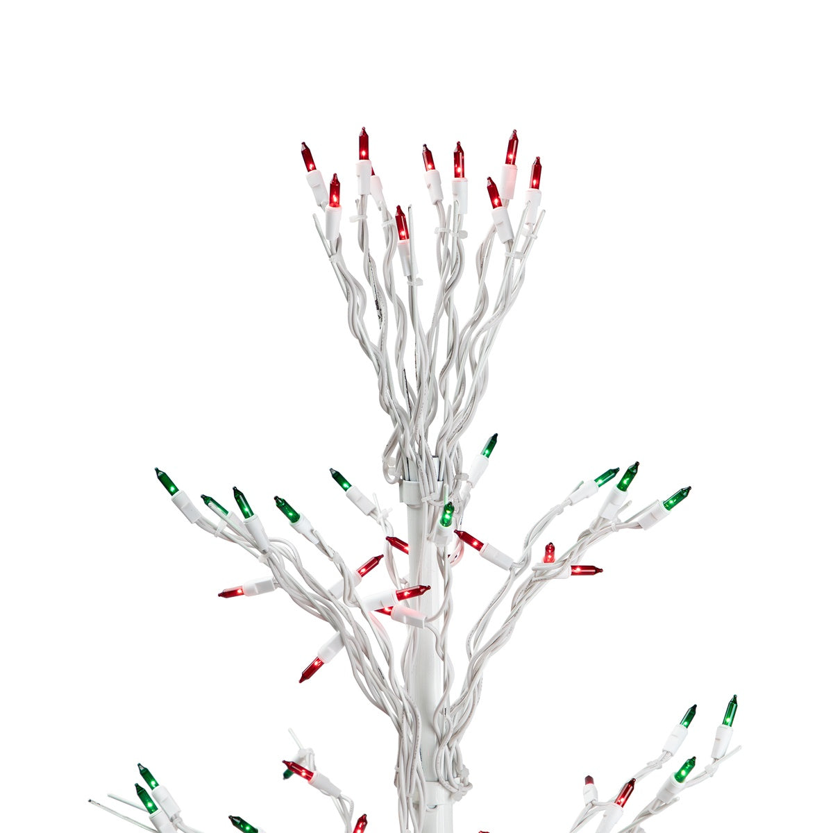  Northlight Cascade Twig Tree Outdoor Christmas Decoration - 6' - White - Multi Lights - Default Title - Bonton