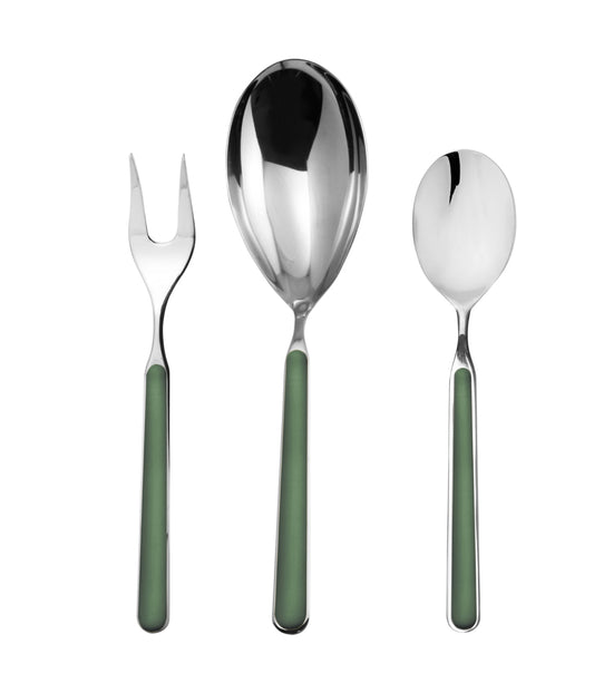 Fantasia 3 Piece Serving Set Forest Green