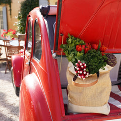 Burlap Natural Market Tote