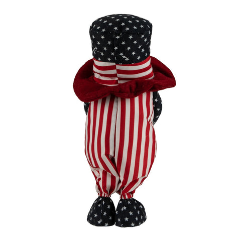 Patriotic Gnome in Top Hat Holding Rocket - 12.25"