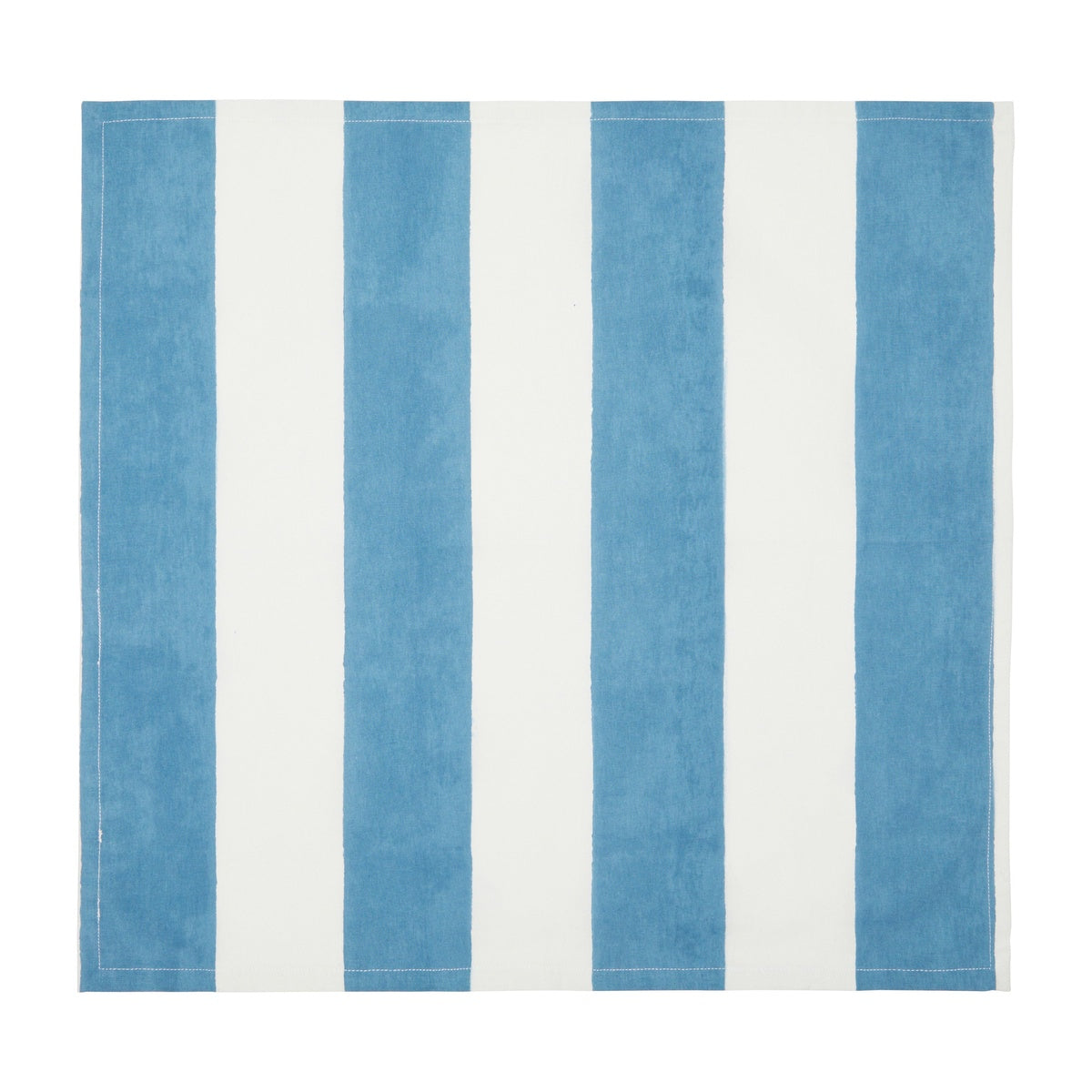  Caravan St. Tropez Blue Stripe Napkins, Set of 6 - Blue - Bonton