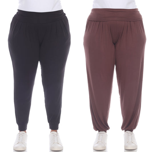 Plus Size 2 Pack Harem Pants