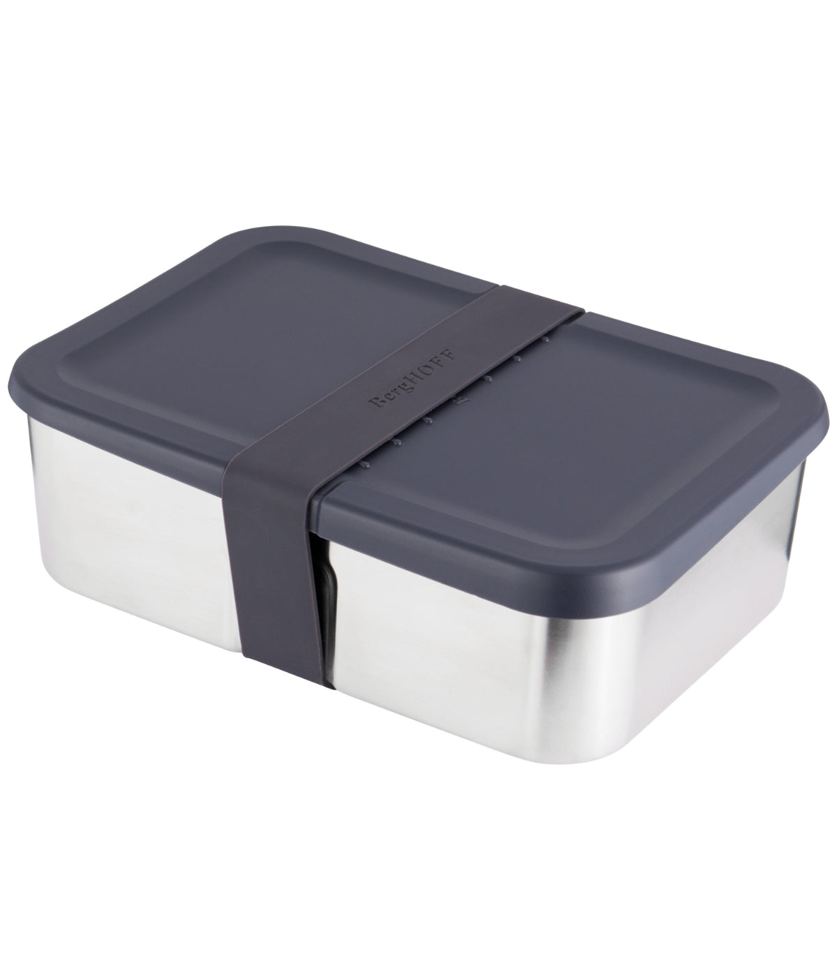  BergHOFF Essentials 18/10 Stainless Steel Lunch Box - Silver, Blue - Bonton