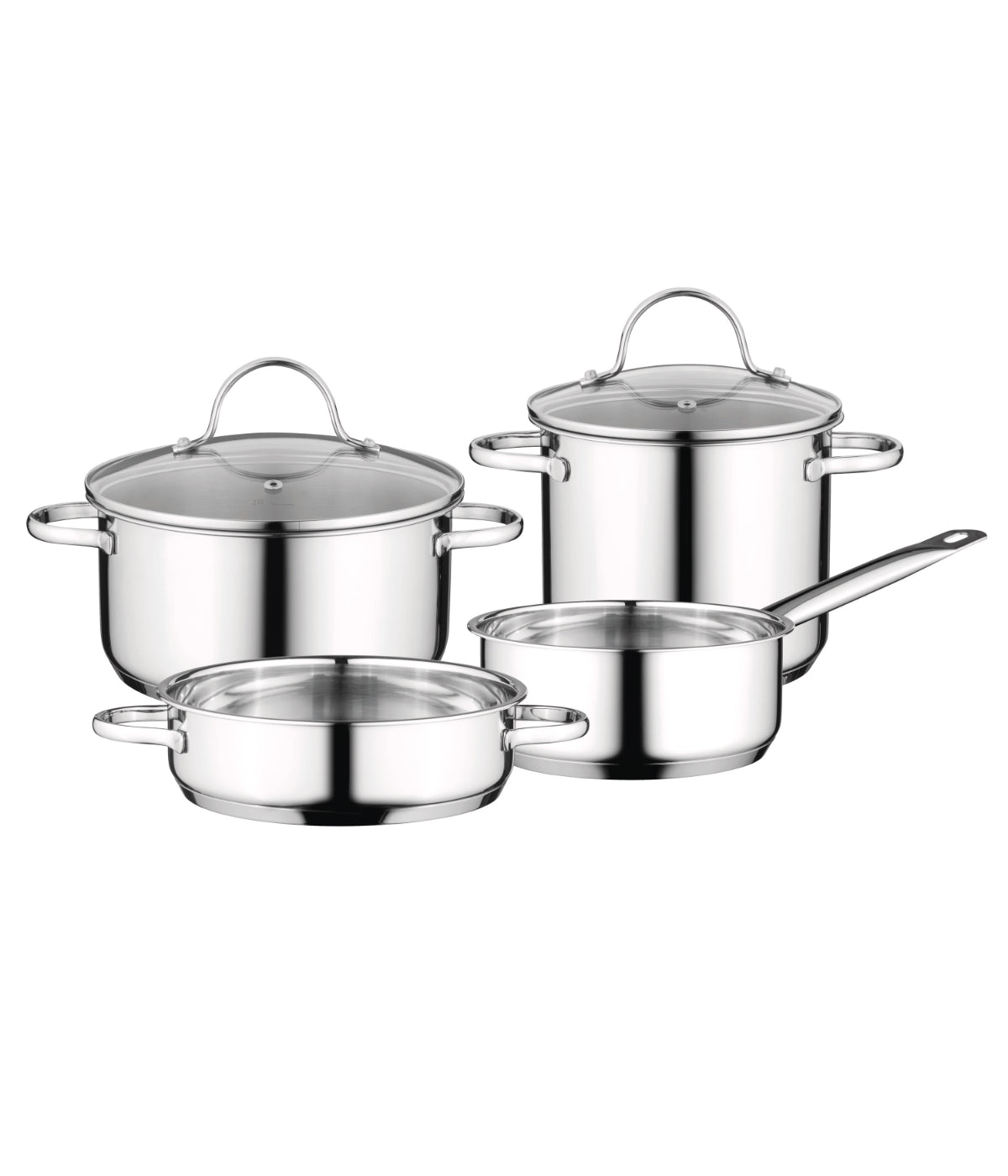  BergHOFF EStainless Steelentials Comfort 6pc 18/10 Stainless Steel Cookware Set - Silver - Bonton