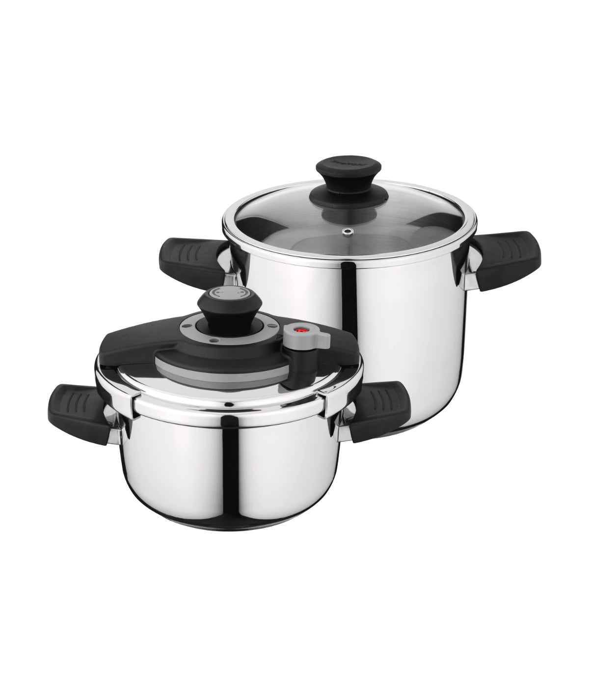  BergHOFF Essentials 18/10 Stainless Steel Pressure Cooker Set, Vita - Black - Bonton