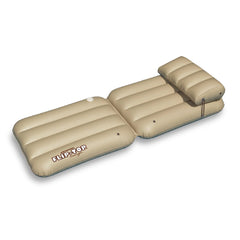 88" Inflatable Beige Adjustable Flip-Top Swimming Pool Lounger Raft