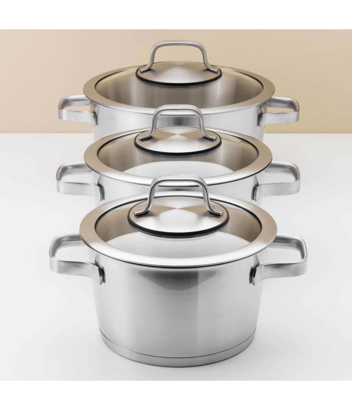  BergHOFF Essentials 18/10 Stainless Steel 10 Piece Cookware Set, Manhattan - Silver - Bonton